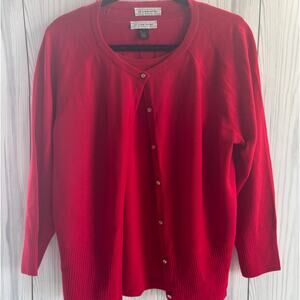 ST. JOHN SPORT Knits Black Sweater Cardigan Gold & Tank Top Set Size Medium